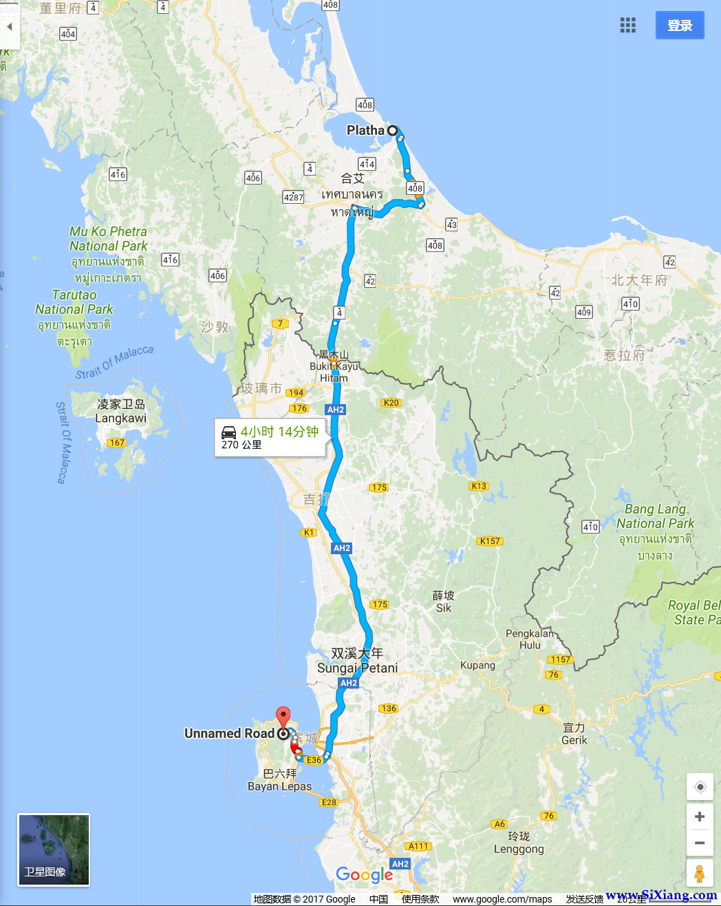 宋卡（Songkhla）到槟城（Penang）